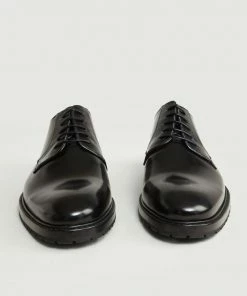 Anthology Paris Black Etoile Polido Leather Derbies 7341