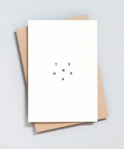 Ola Hand Printed Greetings Card - Thanks