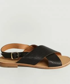 Anthology Paris Black Python Birmanie Sandals 6 Anthology Paris Black Python Birmanie Sandals