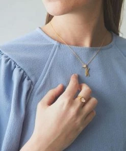 Design Letters Herz Ring Gold Nude