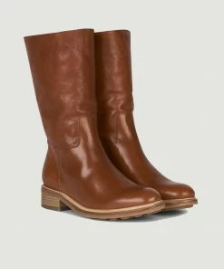 Anthology Paris Brown 7481 Fur Lined Leather High Boots