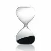 Hightide 30 Mins Clear with Black Sand Hourglass Timer