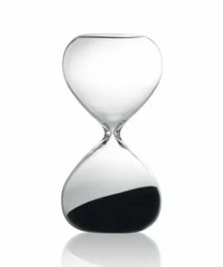 Hightide Official Shop 13 Hightide 30 Mins Clear with Black Sand Hourglass Timer