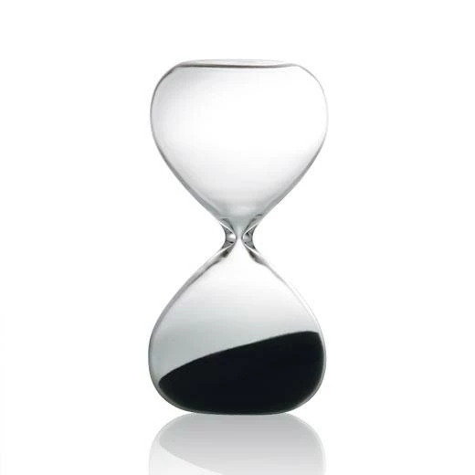 Hightide 30 Mins Clear with Black Sand Hourglass Timer 1 Hightide 30 Mins Clear with Black Sand Hourglass Timer
