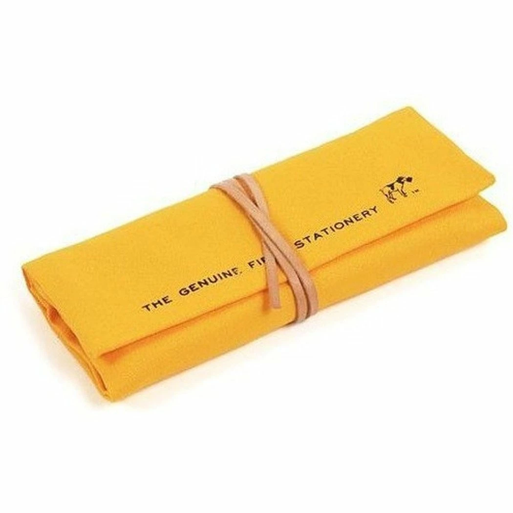 Hightide Yellow Field Roll Pen Case 1 Hightide Yellow Field Roll Pen Case