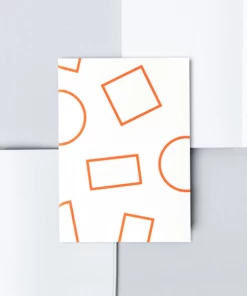 Ola Pocket Layflat Notebook Orange Shapes Plain