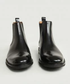 Anthology Paris Black Leather Chelsea Boots 7275