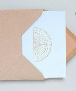 Ola Foil Protractor Print Greetings Card
