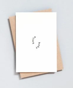 Ola Hand Printed Greetings Card - Hello Baby