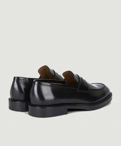 Anthology Paris Black 7420 Polido Leather Loafers