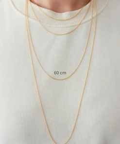 Design Letters 60cm Gold Necklace for charm