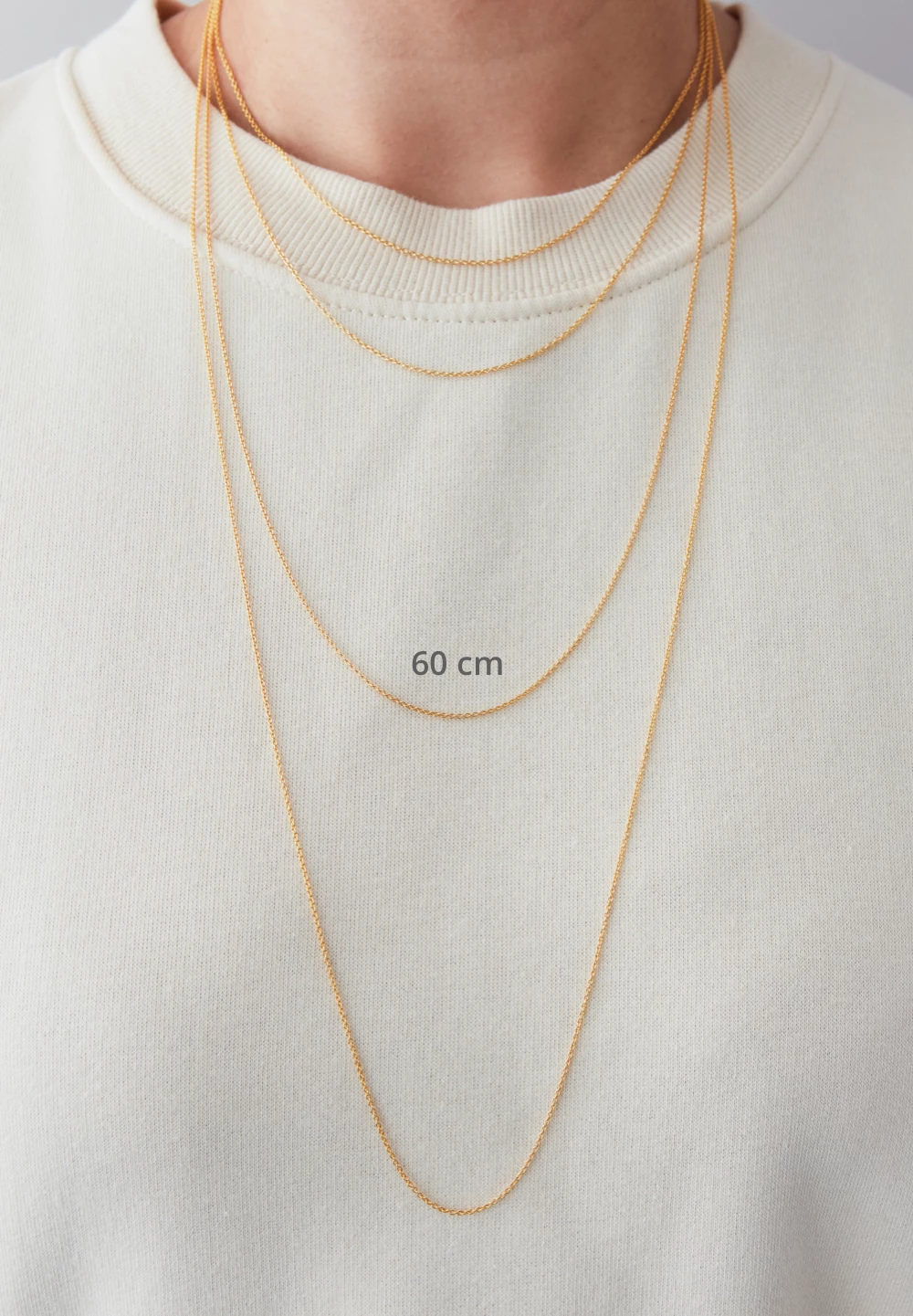 Design Letters 60cm Gold Necklace for charm 1 Design Letters 60cm Gold Necklace for charm
