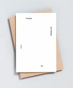 Ola Hand Printed Greetings Card - Happy Birthday To You