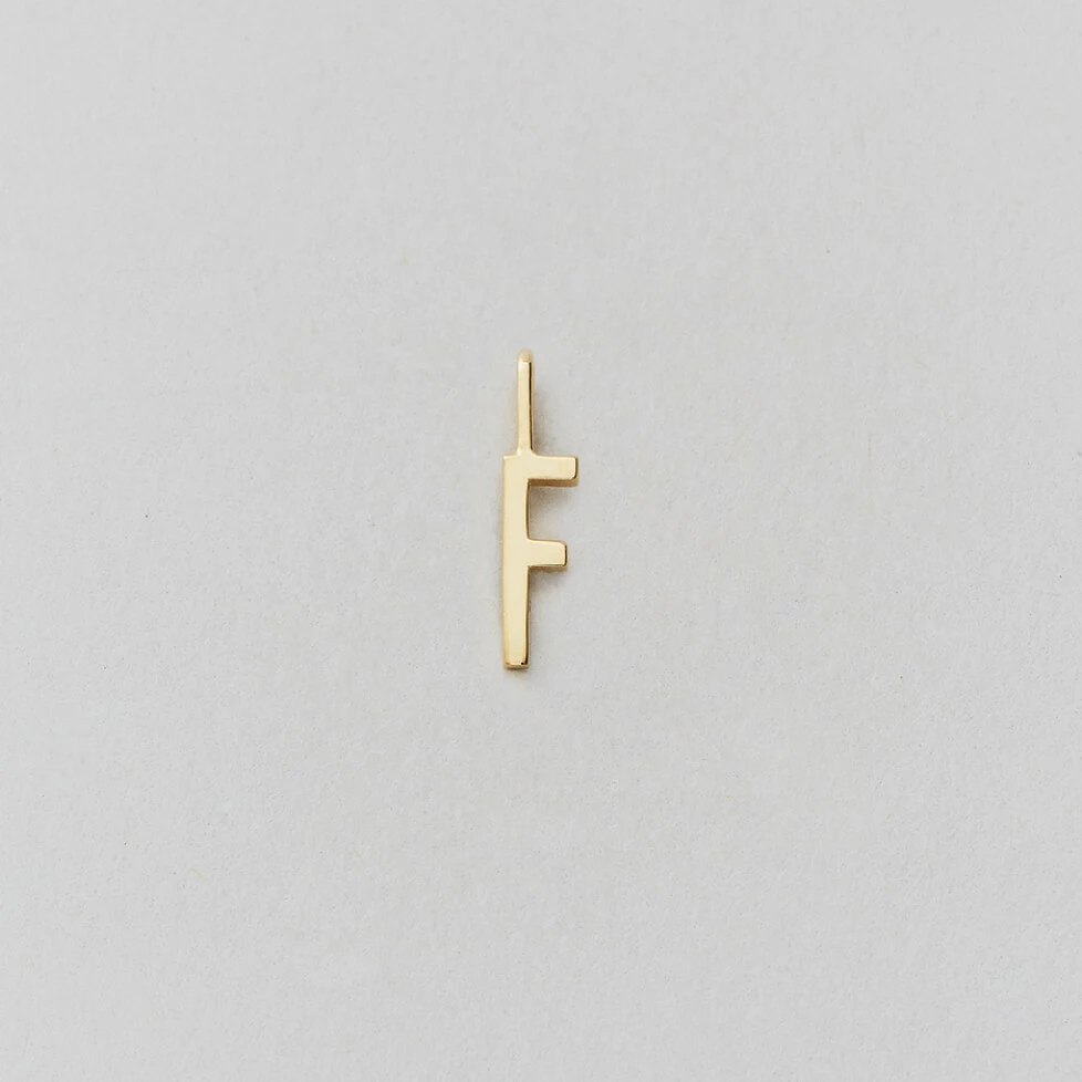 Design Letters 10mm Gold Archetype Shiny Initial Charm 6 Design Letters 10mm Gold Archetype Shiny Initial Charm