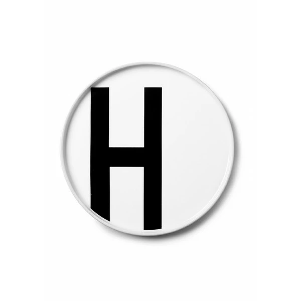 Design Letters White Porcelain Plate 8 Design Letters White Porcelain Plate