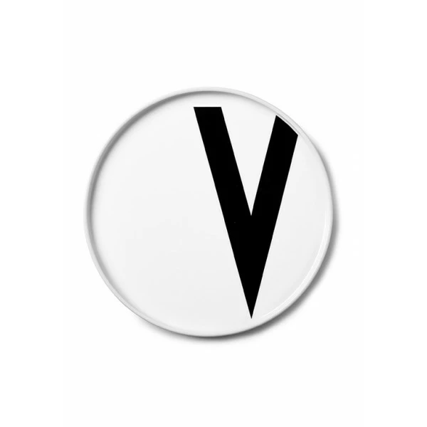 Design Letters White Porcelain Plate 22 Design Letters White Porcelain Plate