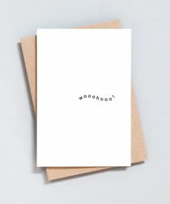 Ola Hand Printed Greetings Card - Woohoo