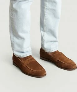 Anthology Paris Tobacco Brown Himalaya Suede Mocassins