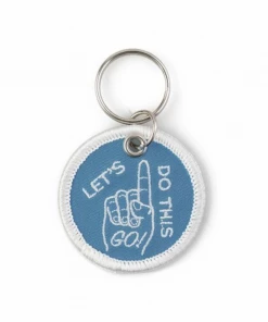 Hightide Retro Stitch Work Keychain Pointing Hand Gesture