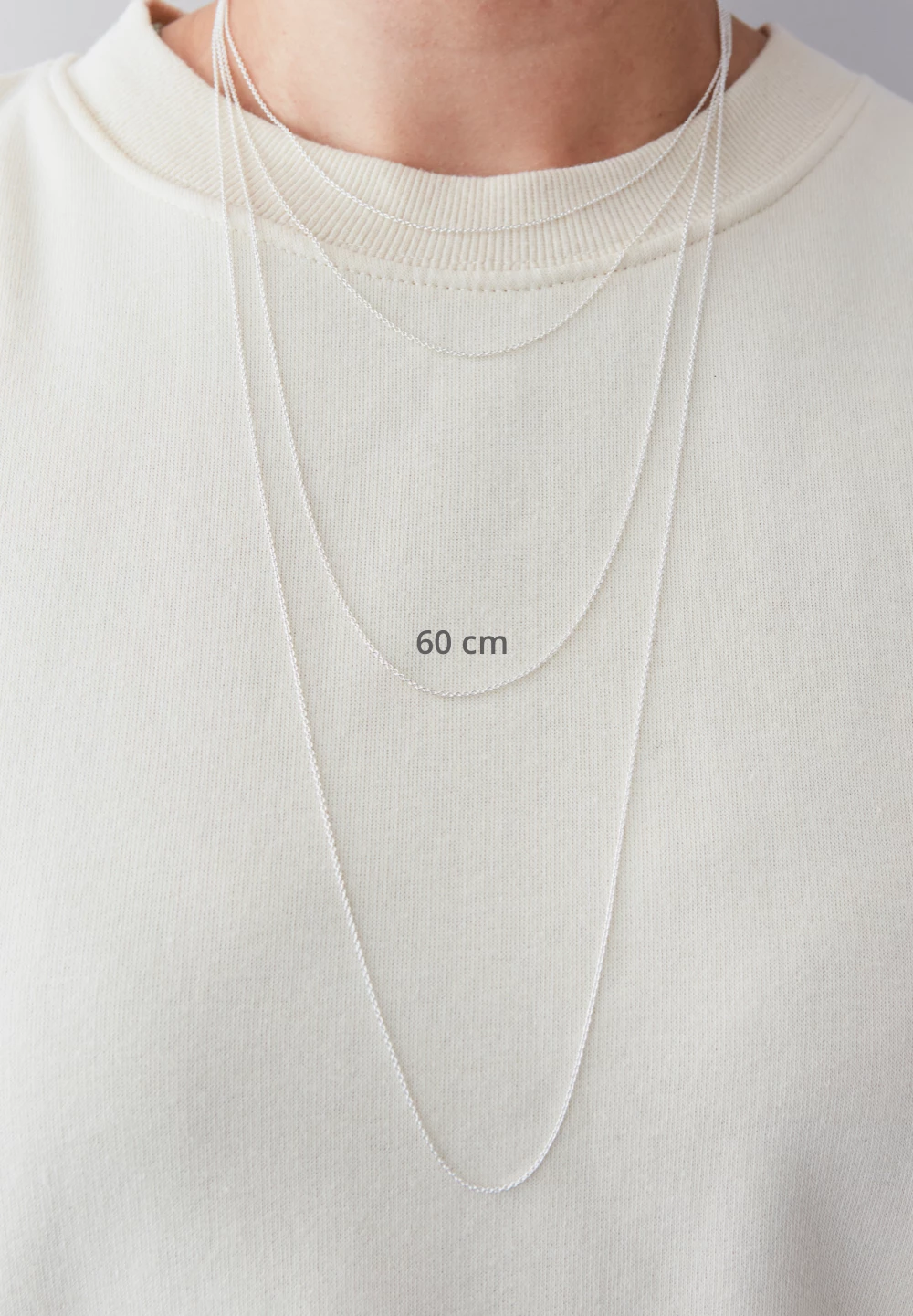 Design Letters 60cm Silver Necklace for charm 1 Design Letters 60cm Silver Necklace for charm