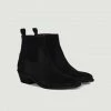 Anthology Paris Black Winona Suede Leather Boots