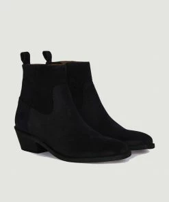 Hightide Official Shop 28 Anthology Paris Black Winona Suede Leather Boots