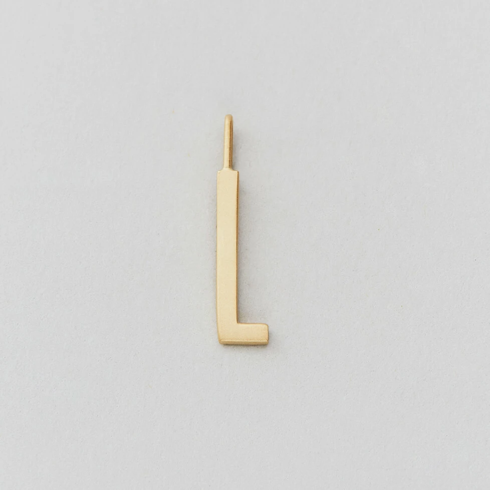 Design Letters 16mm Matt Gold Archetype Initial Charm 12 Design Letters 16mm Matt Gold Archetype Initial Charm