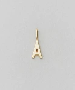 Design Letters 10mm Gold Archetype Shiny Initial Charm