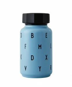 Design Letters Botella Térmica ABC con Pajita - Azul