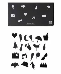 Design Letters Party Icons Black For Message Board