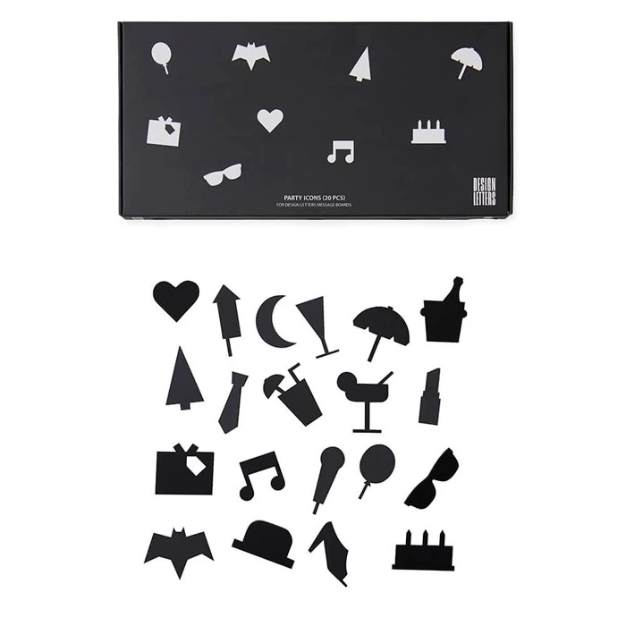 Design Letters Party Icons Black For Message Board 1 Design Letters Party Icons Black For Message Board
