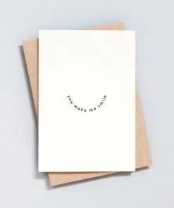 Ola Hand Printed Greetings Card - You Make Me Smile
