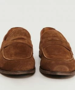 Anthology Paris Tobacco Brown Himalaya Suede Mocassins