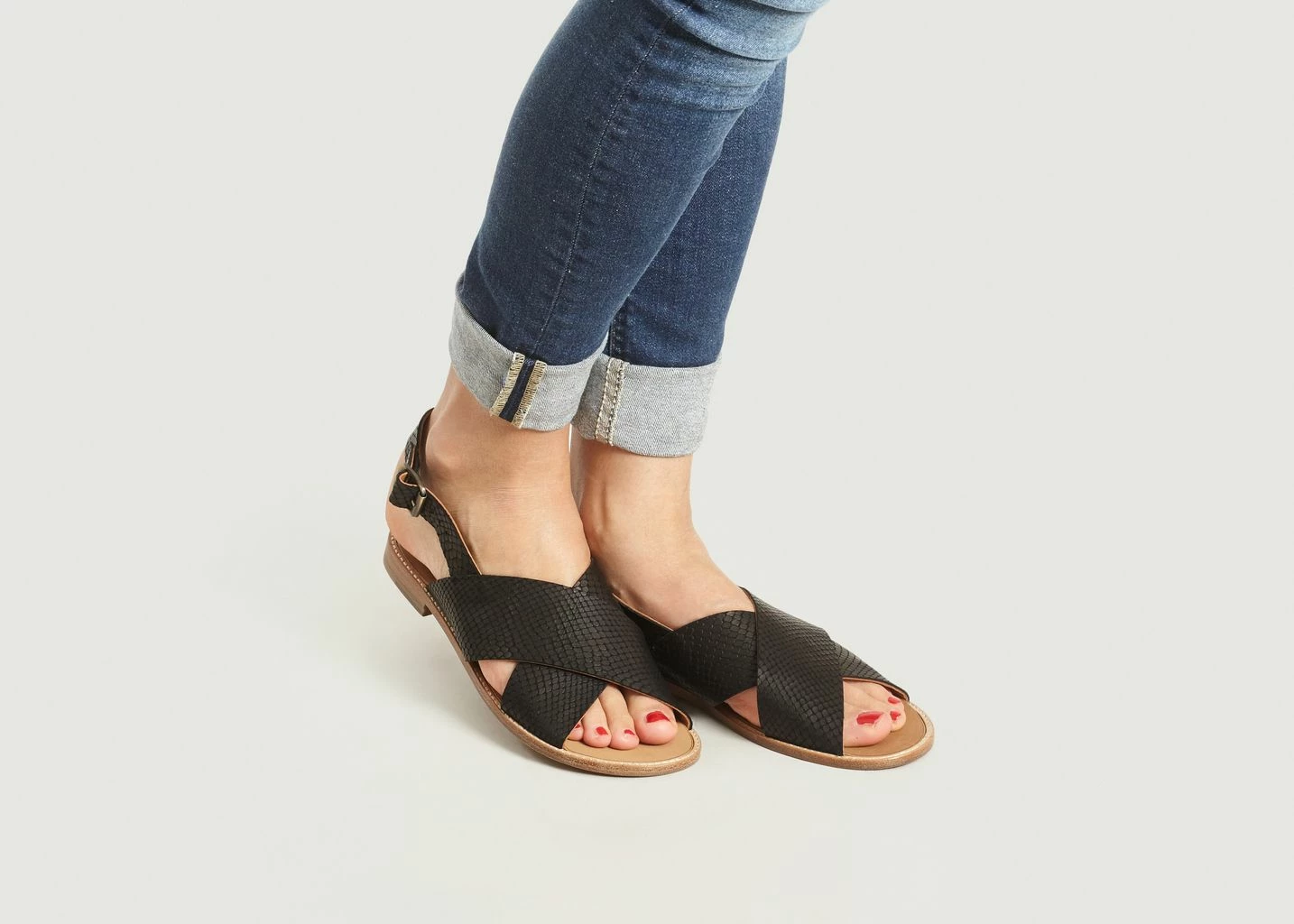 Anthology Paris Black Python Birmanie Sandals 1 Anthology Paris Black Python Birmanie Sandals