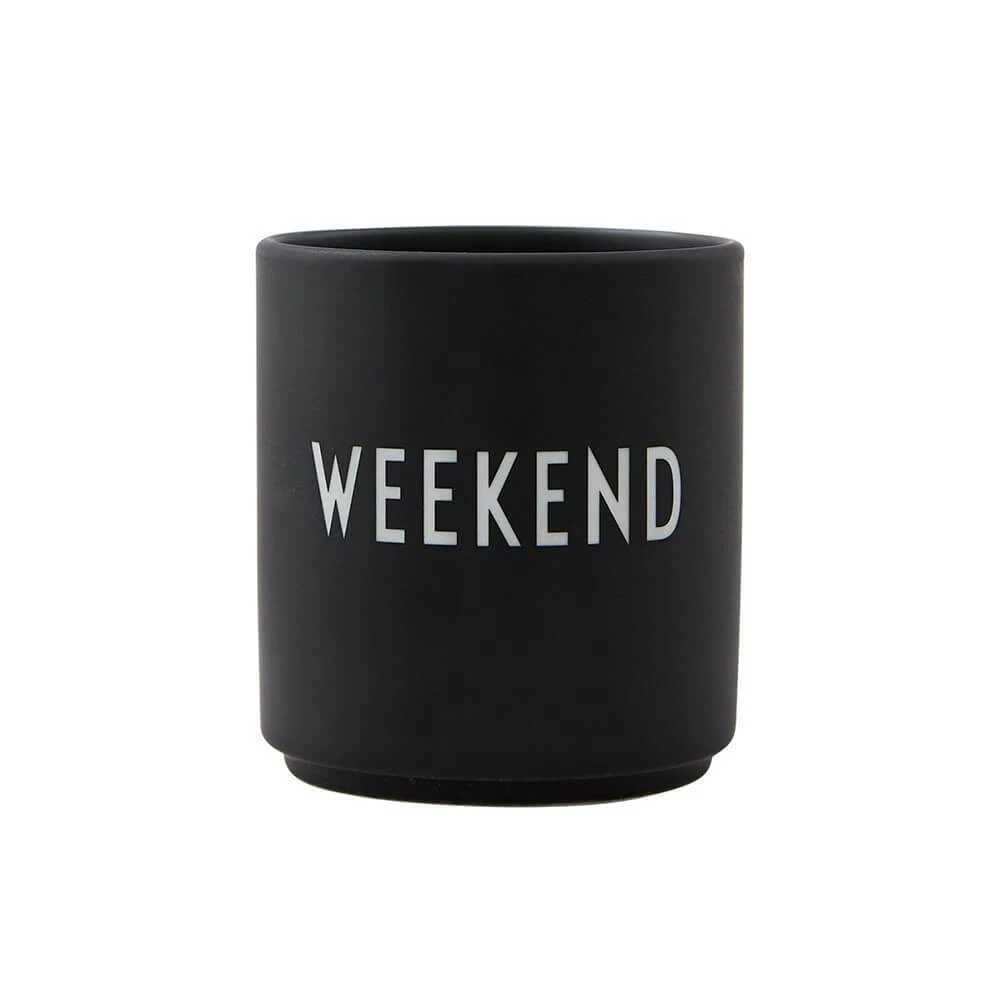 Design Letters Black Occasion Favourite Cup in Weekend Print 1 Design Letters Black Occasion Favourite Cup in Weekend Print