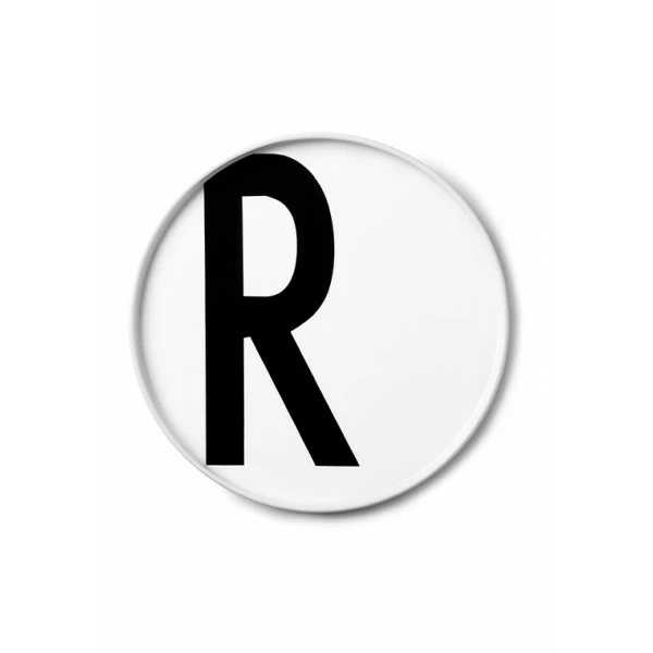 Design Letters White Porcelain Plate 18 Design Letters White Porcelain Plate