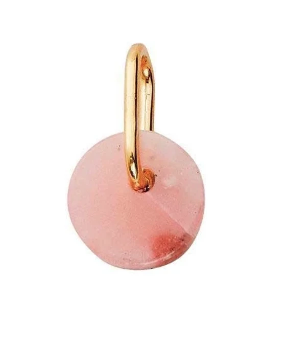 Design Letters Stone Charm - 18k Gold - Pink 1 Design Letters Stone Charm - 18k Gold - Pink