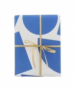 Ola 10 Sheets of Gift Wrap - Blocks Bright Blue