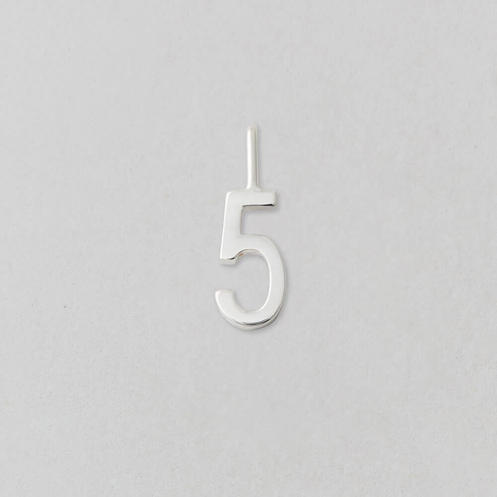 Design Letters 10mm Shiny Silver Lucky Number Charm 6 Design Letters 10mm Shiny Silver Lucky Number Charm