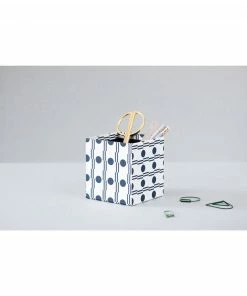 Ola Handmade Pencil Pot | Benita Print in Navy