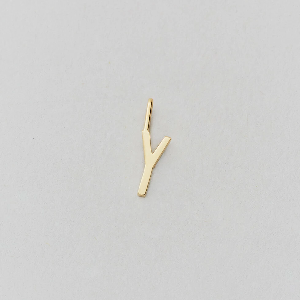 Design Letters 10mm Gold Archetype Shiny Initial Charm 23 Design Letters 10mm Gold Archetype Shiny Initial Charm