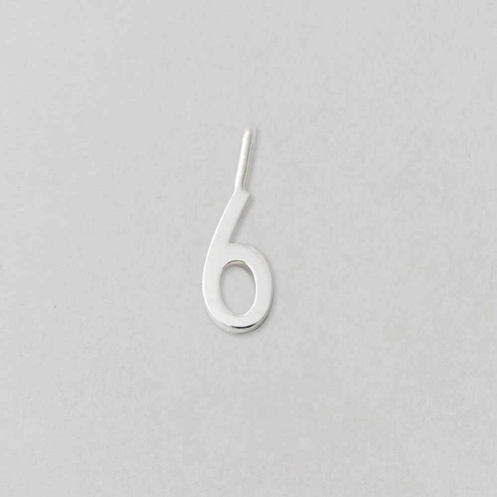 Design Letters 10mm Shiny Silver Lucky Number Charm 7 Design Letters 10mm Shiny Silver Lucky Number Charm