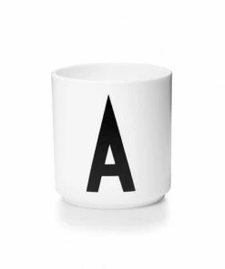 Design Letters White Porcelain Cup