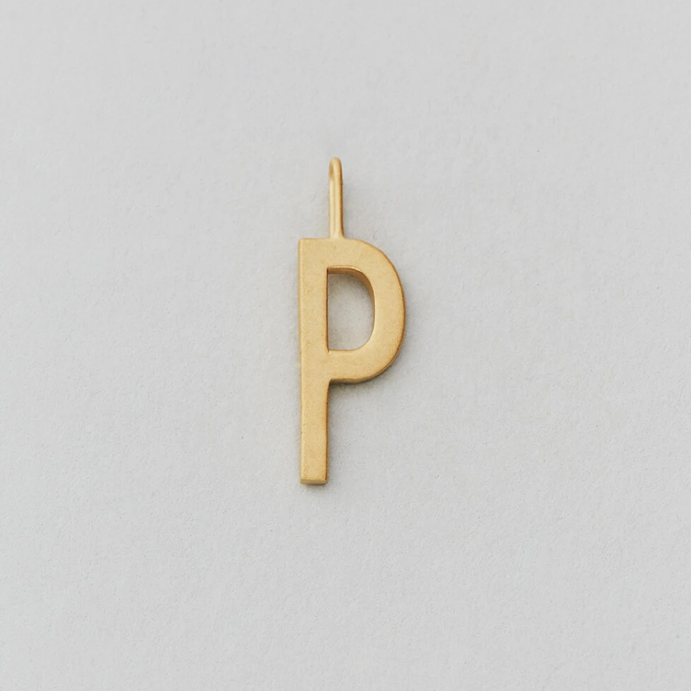 Design Letters 16mm Matt Gold Archetype Initial Charm 16 Design Letters 16mm Matt Gold Archetype Initial Charm