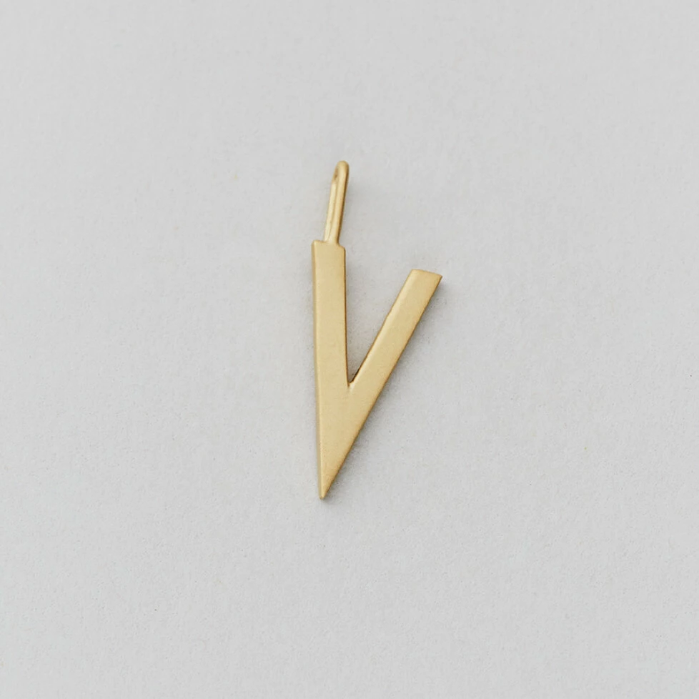 Design Letters 16mm Matt Gold Archetype Initial Charm 22 Design Letters 16mm Matt Gold Archetype Initial Charm