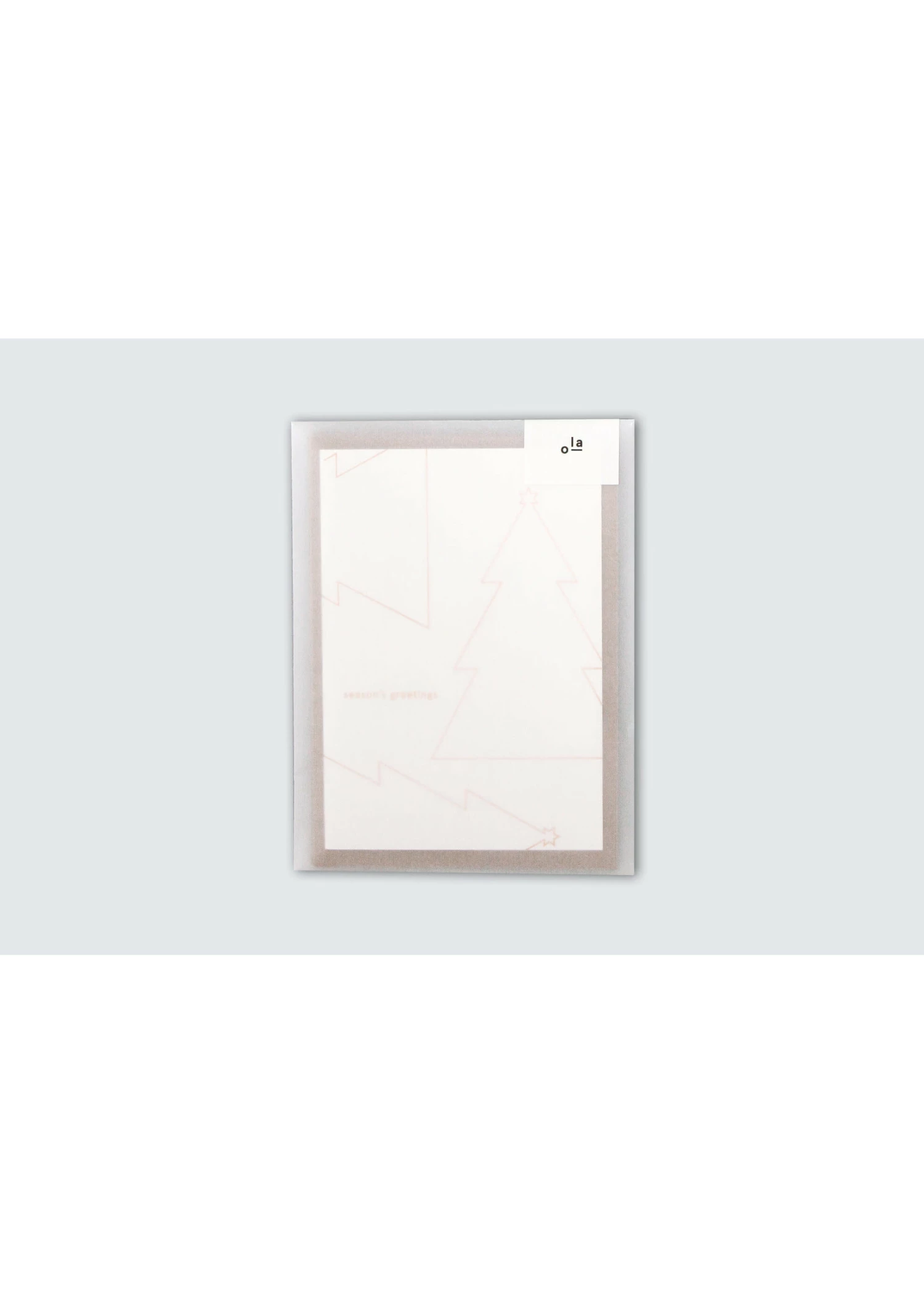 Ola Pack of 6 Season's Greetings - Copper on Recycled Natural 2 Ola Pack of 6 Season's Greetings - Copper on Recycled Natural