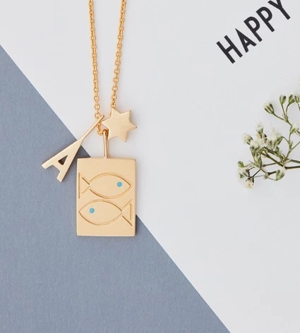 Design Letters 40cm Gold Necklace for charm 6 Design Letters 40cm Gold Necklace for charm