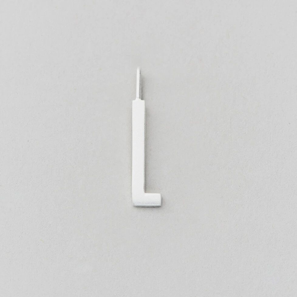 Design Letters 16mm Matt Silver Archetype Initial Charm 12 Design Letters 16mm Matt Silver Archetype Initial Charm