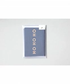 Ola Pack of 6 Festive Cards Ho Ho Ho Print Navy