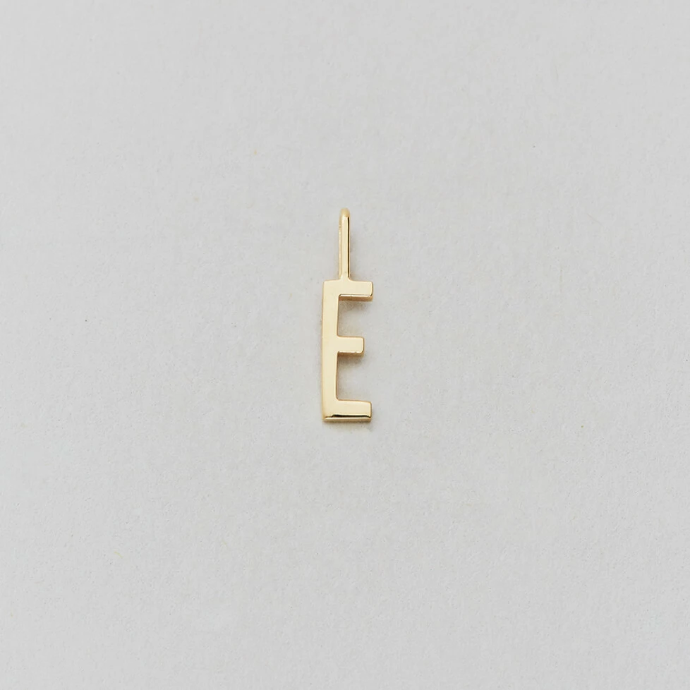 Design Letters 10mm Gold Archetype Shiny Initial Charm 5 Design Letters 10mm Gold Archetype Shiny Initial Charm